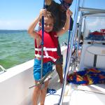 Captain Lee with  our newest deckhand! 